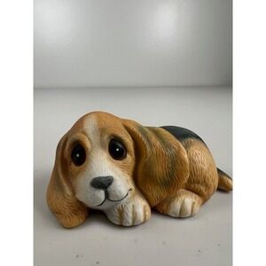 Vintage Homco Basset Hound Puppy #1407 Soulful Eyes Floppy Ears
